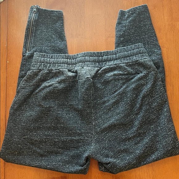 PACT Gray Heathered Organic Cotton Ankle Zip Joggers Sweatpants M - Picture 5 of 8